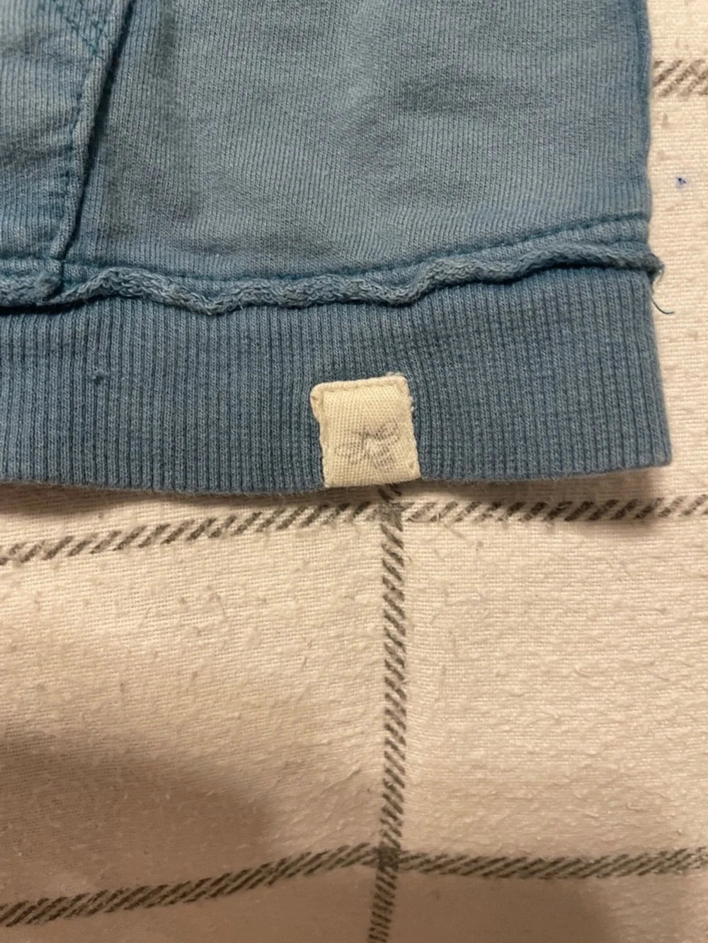 EUC Burt's Bees Baby turquoise organic cotton pullover